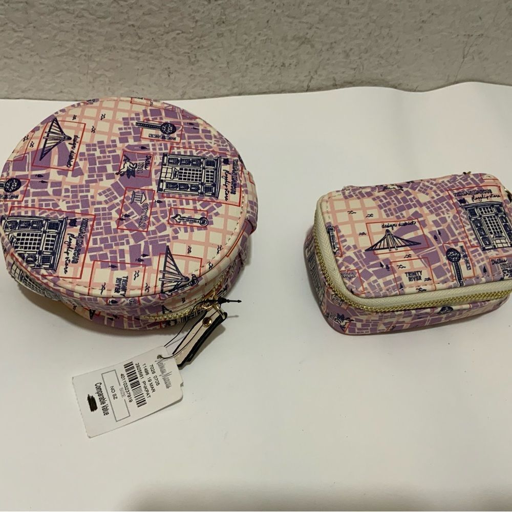 New 2 Neiman Marcus leather zip-around travel jewelry cases
